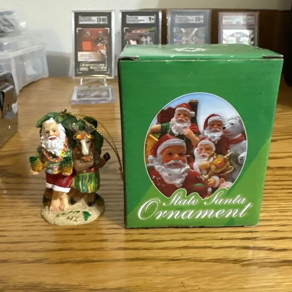 Slavic Treasures~SSO- HI1 Hawaii State Santa-Santa and Reindeer